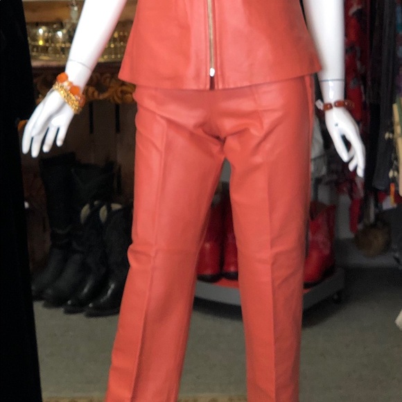 Vintage Leather Metrostyle 2pc Suit size 6 - Picture 3 of 8